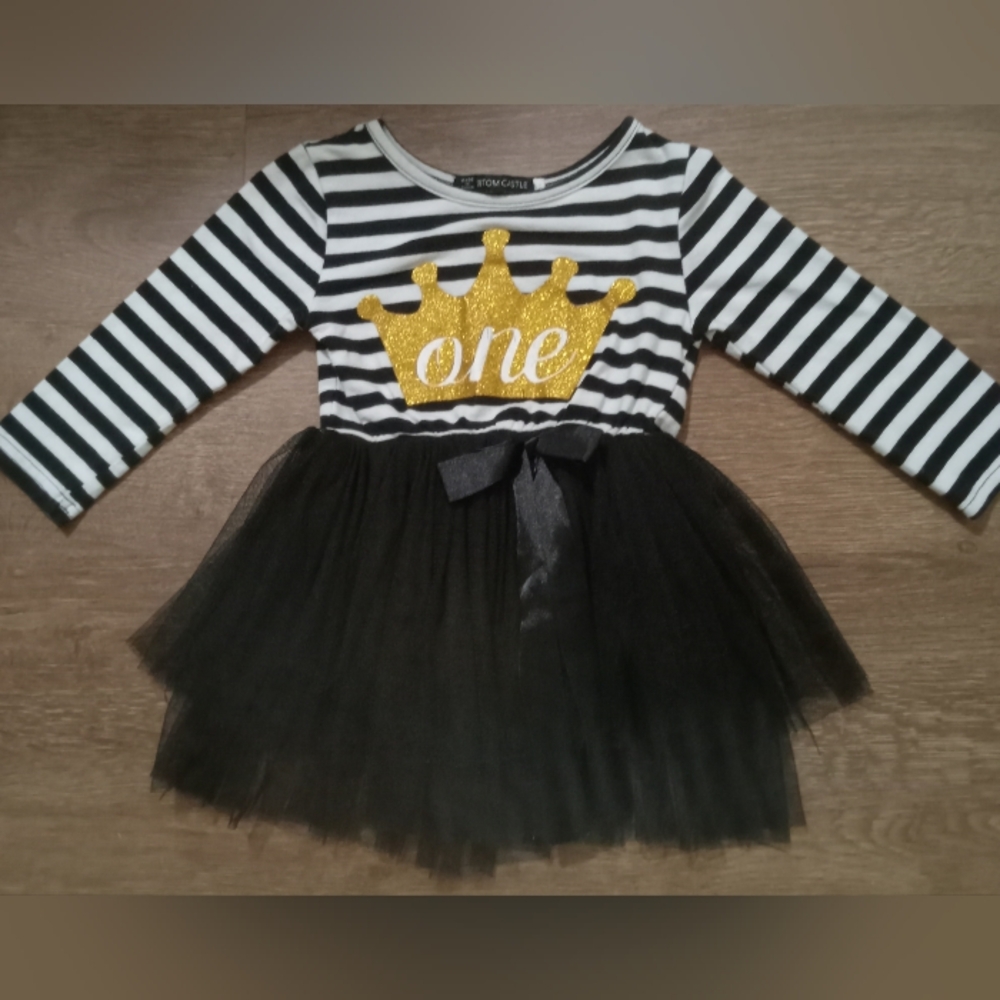IBTOM CASTLE Baby Girl ONE Birthday Dress Sz 12-18 Months